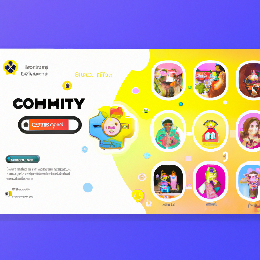 Community hub: tiny avatars around a leaderboard card